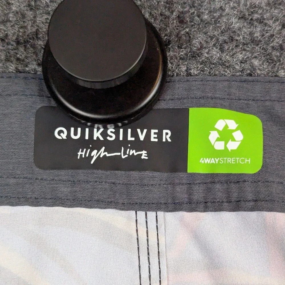 Quiksilver Highline Board Shorts Mens 30 Blue Yellow Tropical Palm EQBBS03503